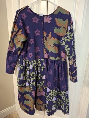 Vintage Good Dog Mud Pig Women's Purple Floral Dress